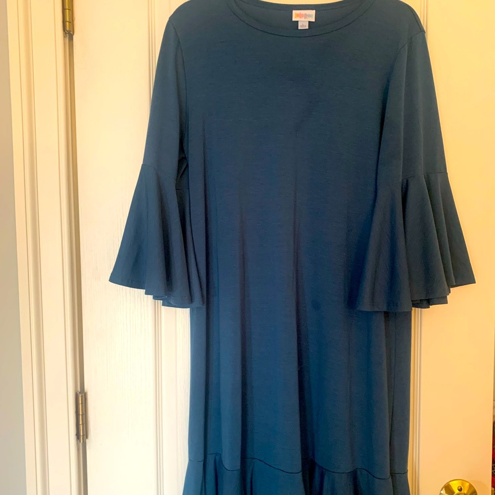 Slate blue comfortable dress, size large